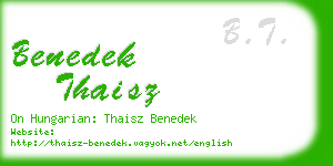 benedek thaisz business card